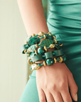 Caliope Stretch Bracelet Stack - Green,Bracelets, Sassy Jones,