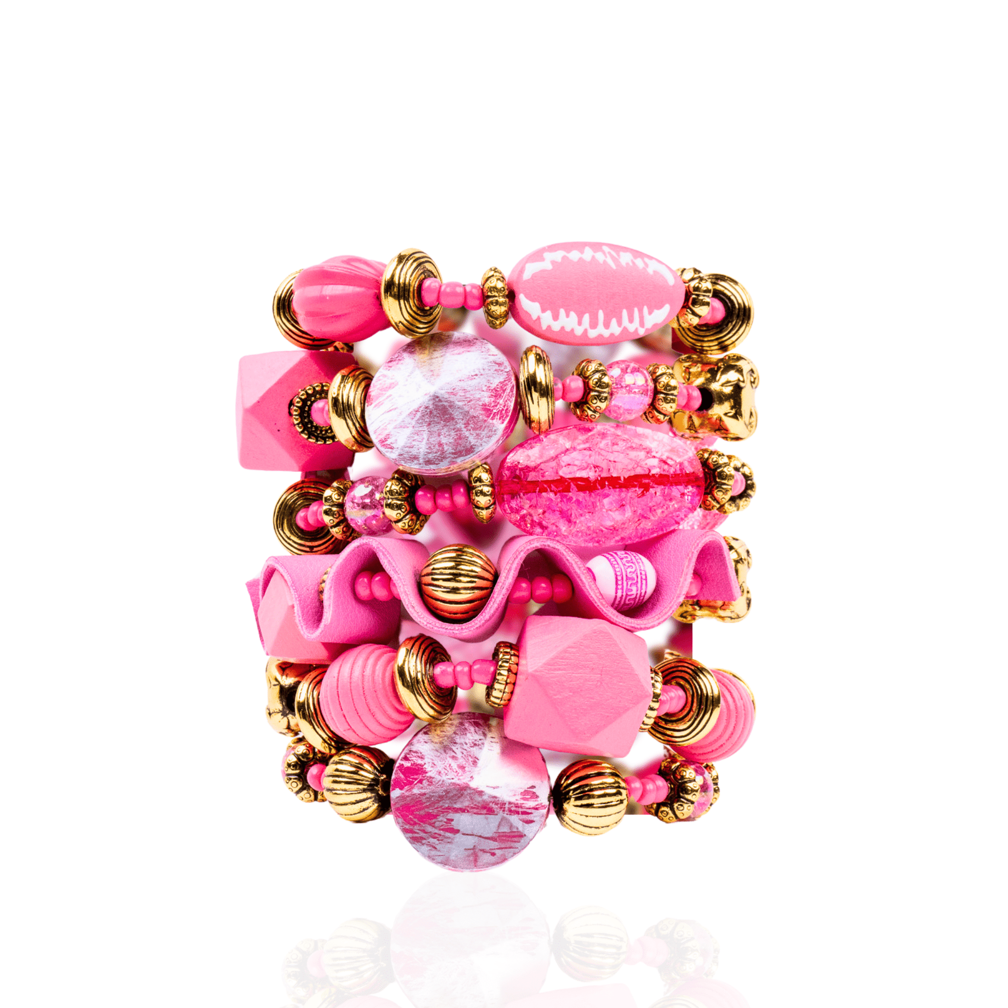 Caliope Stretch Bracelet Stack - Pink,Bracelets, Sassy Jones,