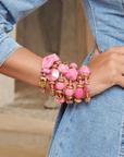 Caliope Stretch Bracelet Stack - Pink,Bracelets, Sassy Jones,