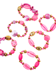 Caliope Stretch Bracelet Stack - Pink,Bracelets, Sassy Jones,