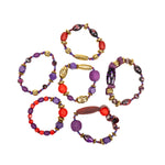 Caliope Stretch Bracelet Stack - Purple,Bracelets, Sassy Jones,