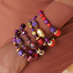 Caliope Stretch Bracelet Stack - Purple,Bracelets, Sassy Jones,