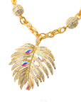 Calypso Palm Crystal Bib,Necklaces, Sassy Jones,