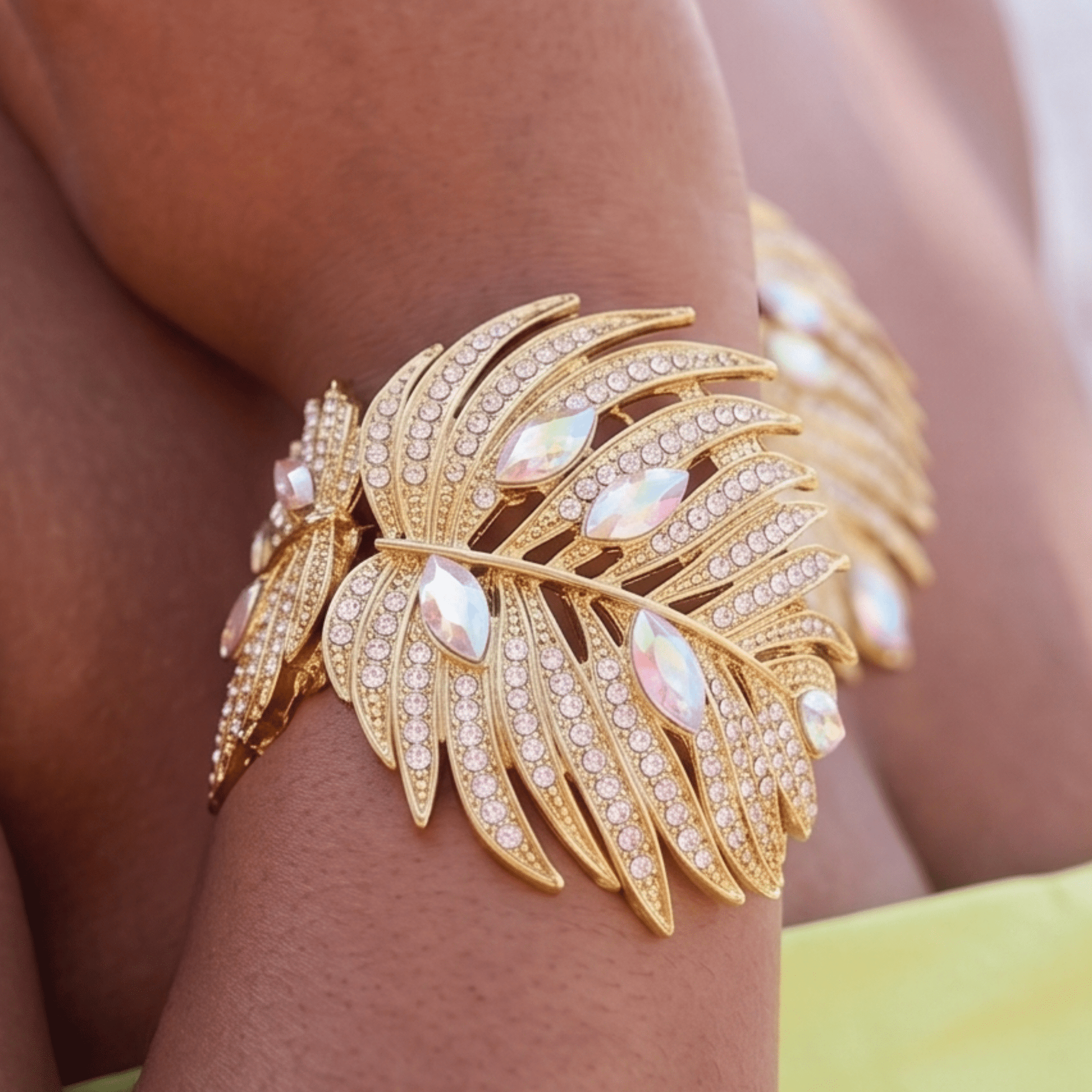 Calypso Palm Crystal Cuff,Bracelets, Sassy Jones,