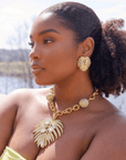 Calypso Palm Crystal Earring,Earrings, Sassy Jones,
