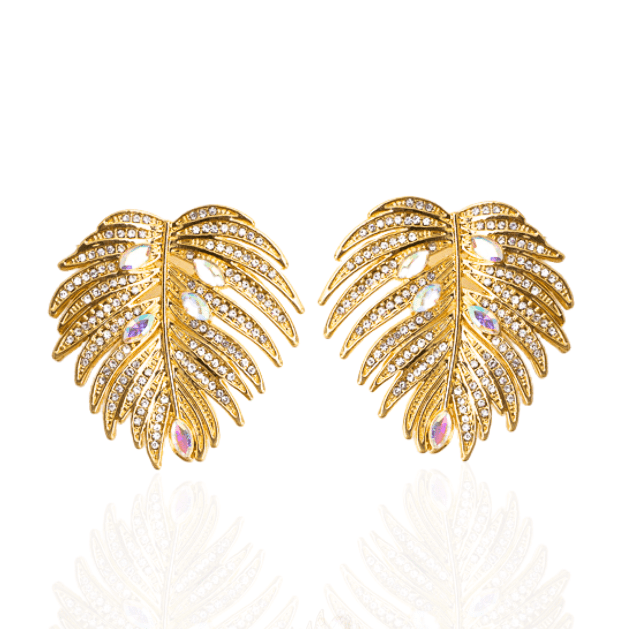 Calypso Palm Crystal Earring,Earrings, Sassy Jones,
