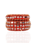 Chosen Pearl 2pc Bangle Stack - Red,Bracelets, Sassy Jones,