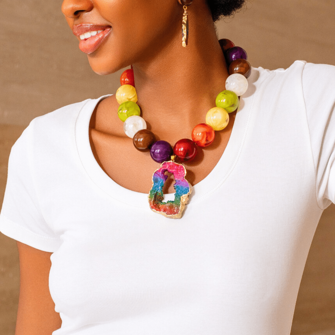 Chrysallis Agate Chunky Chain - Joyride,Necklaces, Sassy Jones,
