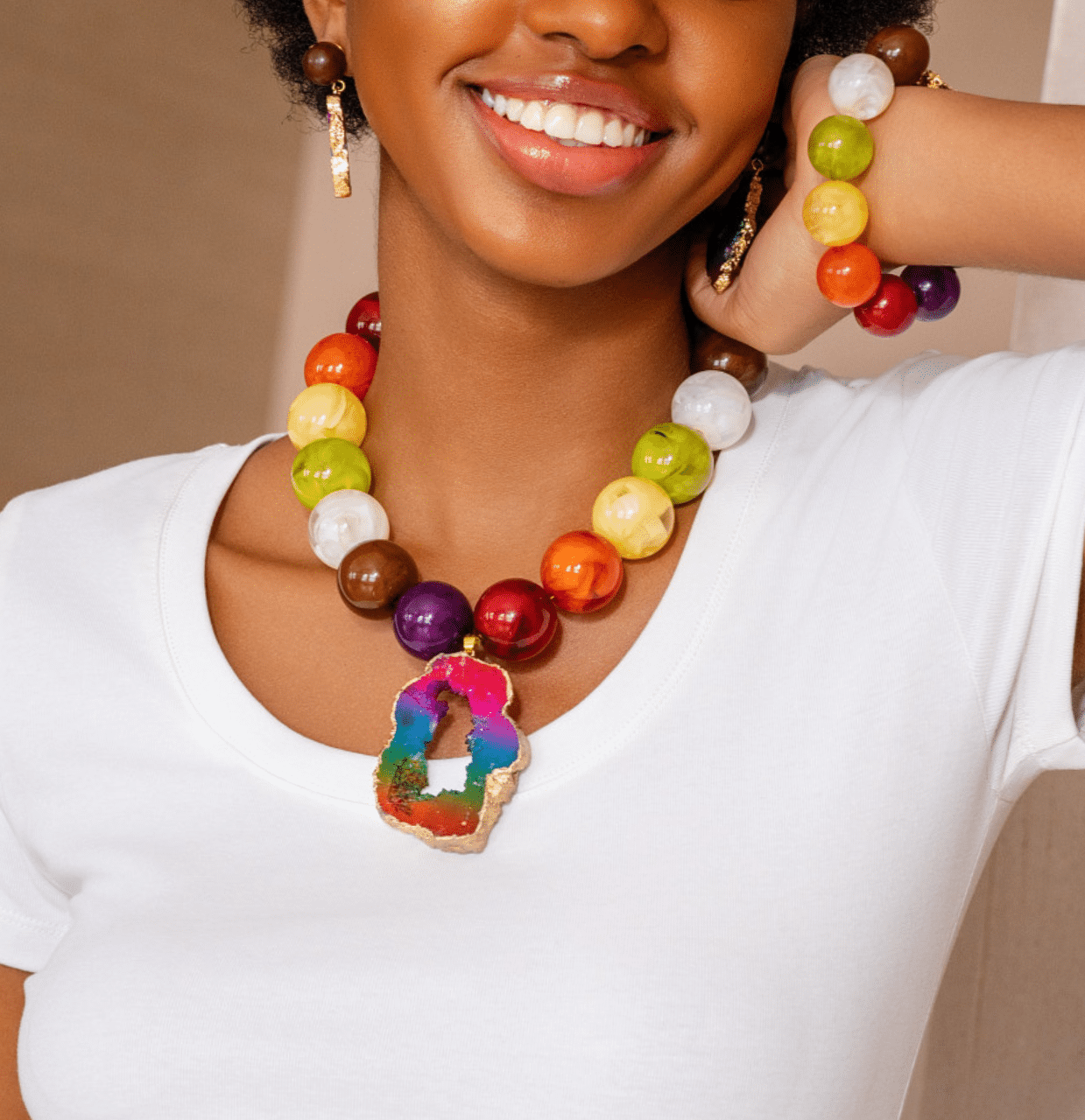 Chrysallis Agate Chunky Chain - Joyride,Necklaces, Sassy Jones,