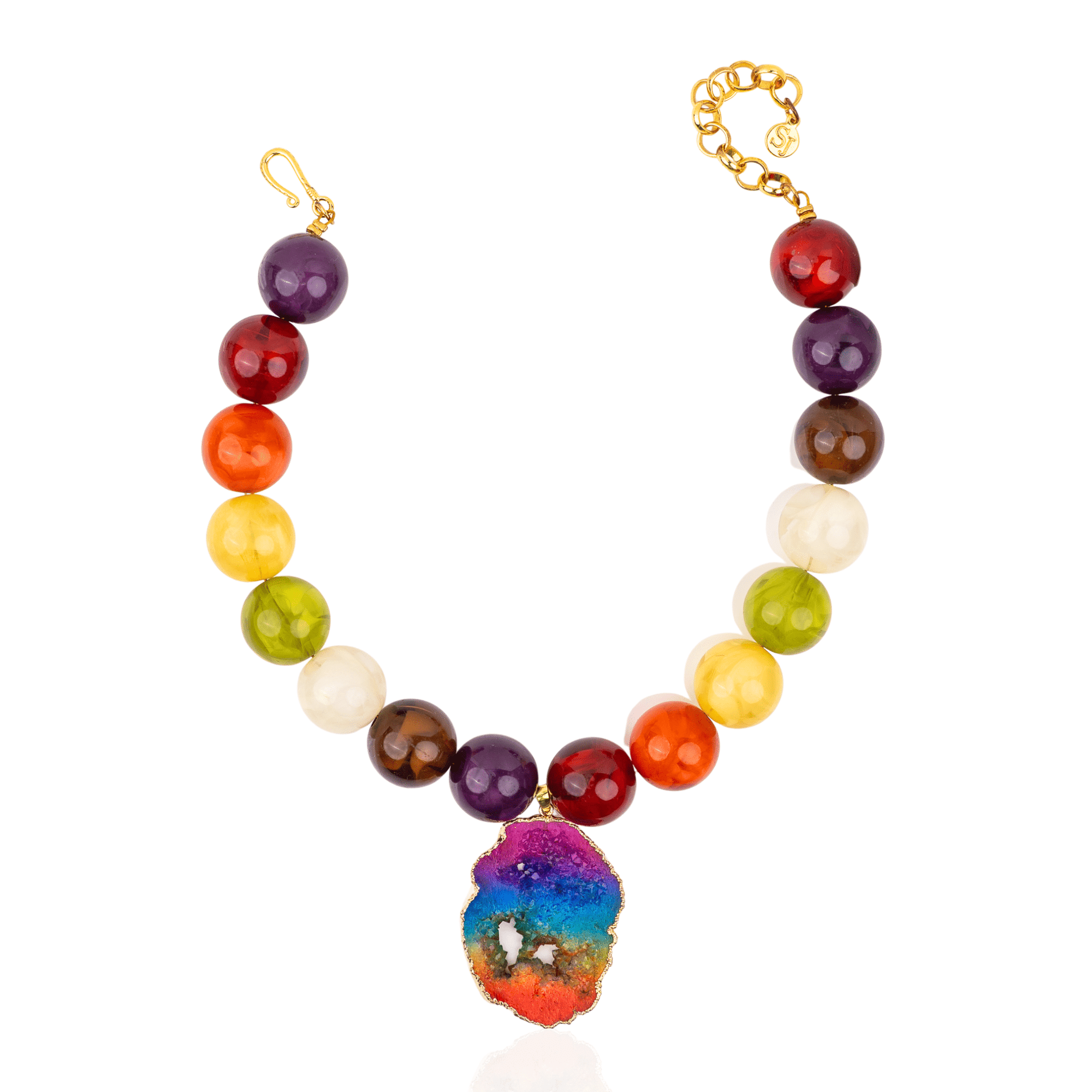 Chrysallis Agate Chunky Chain - Joyride,Necklaces, Sassy Jones,