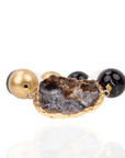 Chrysallis Agate Chunky Stretch Bracelet - Black/Gold,Bracelets, Sassy Jones,