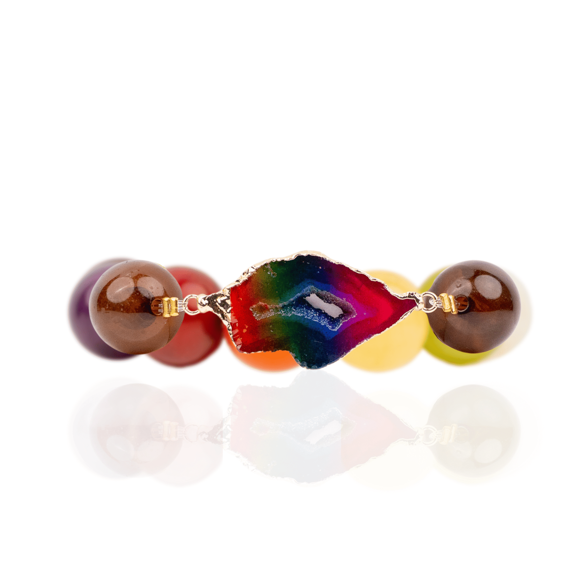 Chrysallis Agate Chunky Stretch Bracelet - Joyride,Bracelets, Sassy Jones,