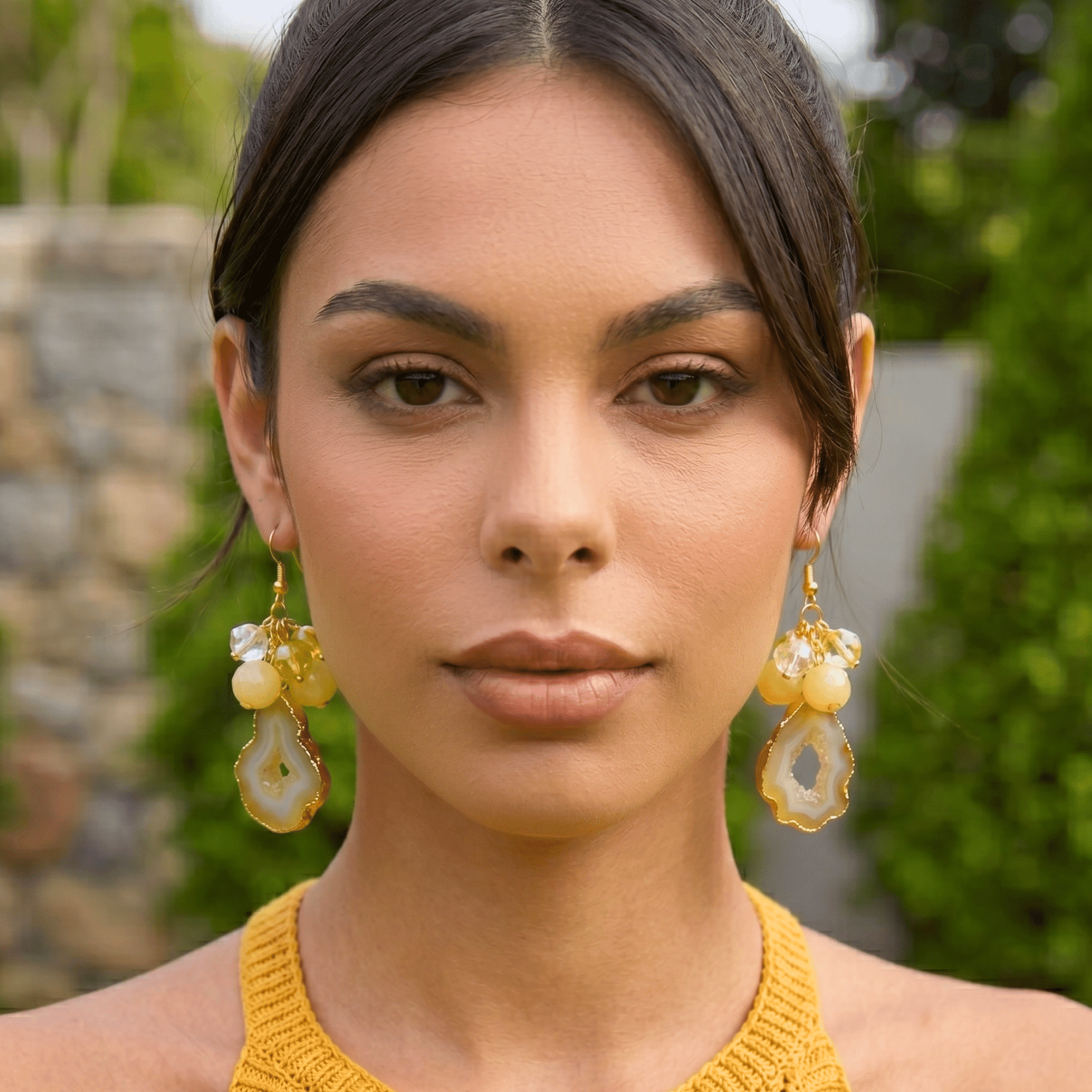 Chrysallis Agate Dangles Lemon Sorbet Sassy Jones chrysallis-agate-dangles-lemon-sorbet-sassy-jones