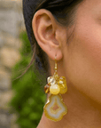 Chrysallis Agate Dangles - Lemon Sorbet,Earrings, Sassy Jones,