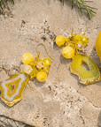 Chrysallis Agate Dangles - Lemon Sorbet,Earrings, Sassy Jones,