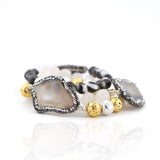 Chrysallis Agate Sparkler Stretch Stack - Quartz