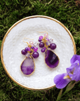Chrysallis Dangles - Grape Jelly,Earrings, Sassy Jones,