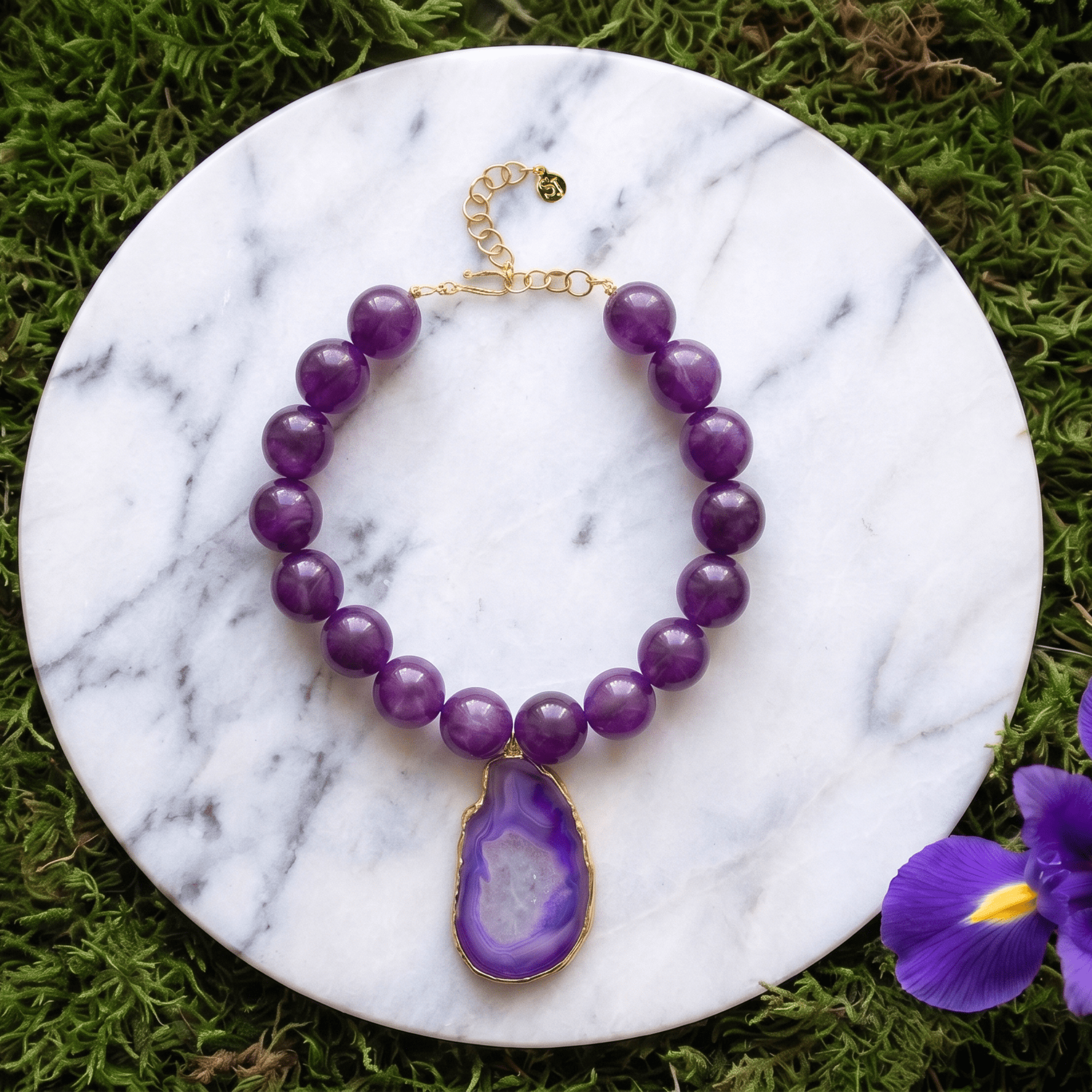 Chrysallis Necklace - Grape Jelly,Necklaces, Sassy Jones,