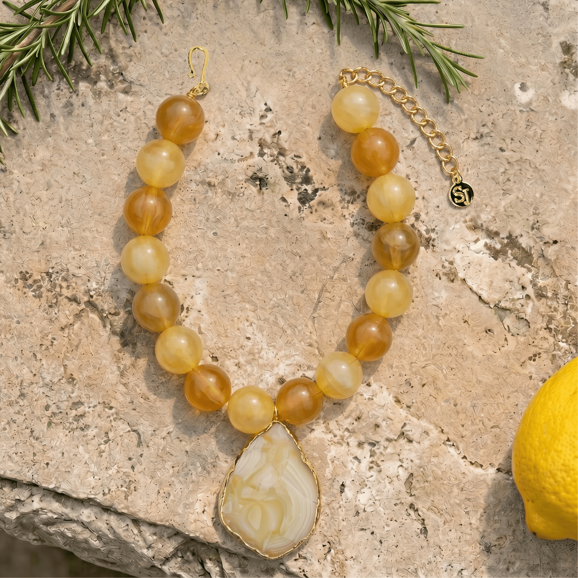 Chrysallis Necklace - Lemon Sorbet,Necklaces, Sassy Jones,