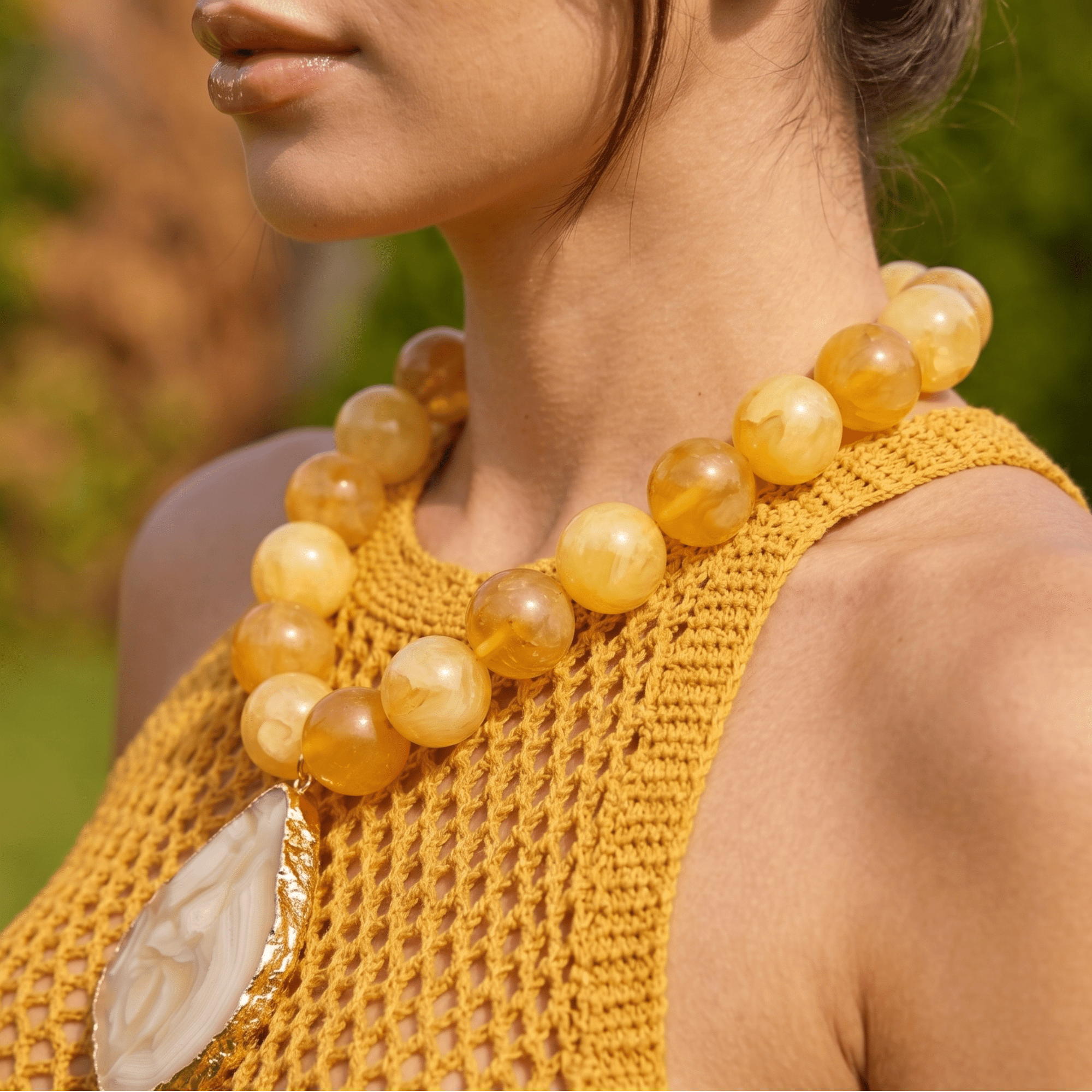 Chrysallis Necklace - Lemon Sorbet,Necklaces, Sassy Jones,