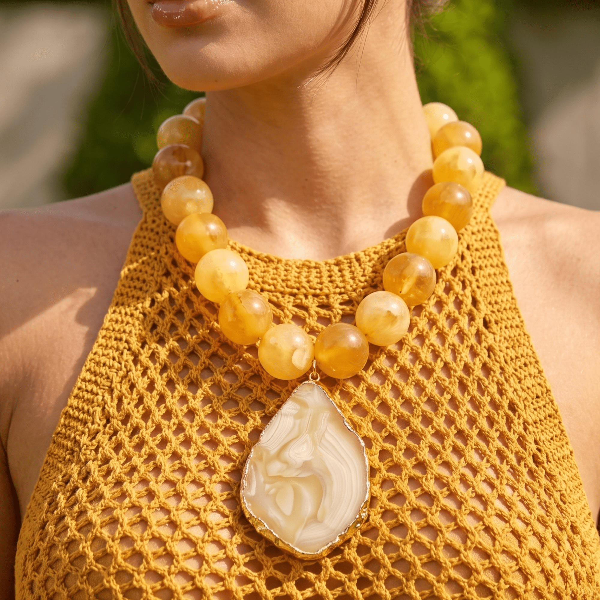 Chrysallis Necklace - Lemon Sorbet,Necklaces, Sassy Jones,