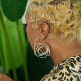 Cici Spiral Hoops - Silver