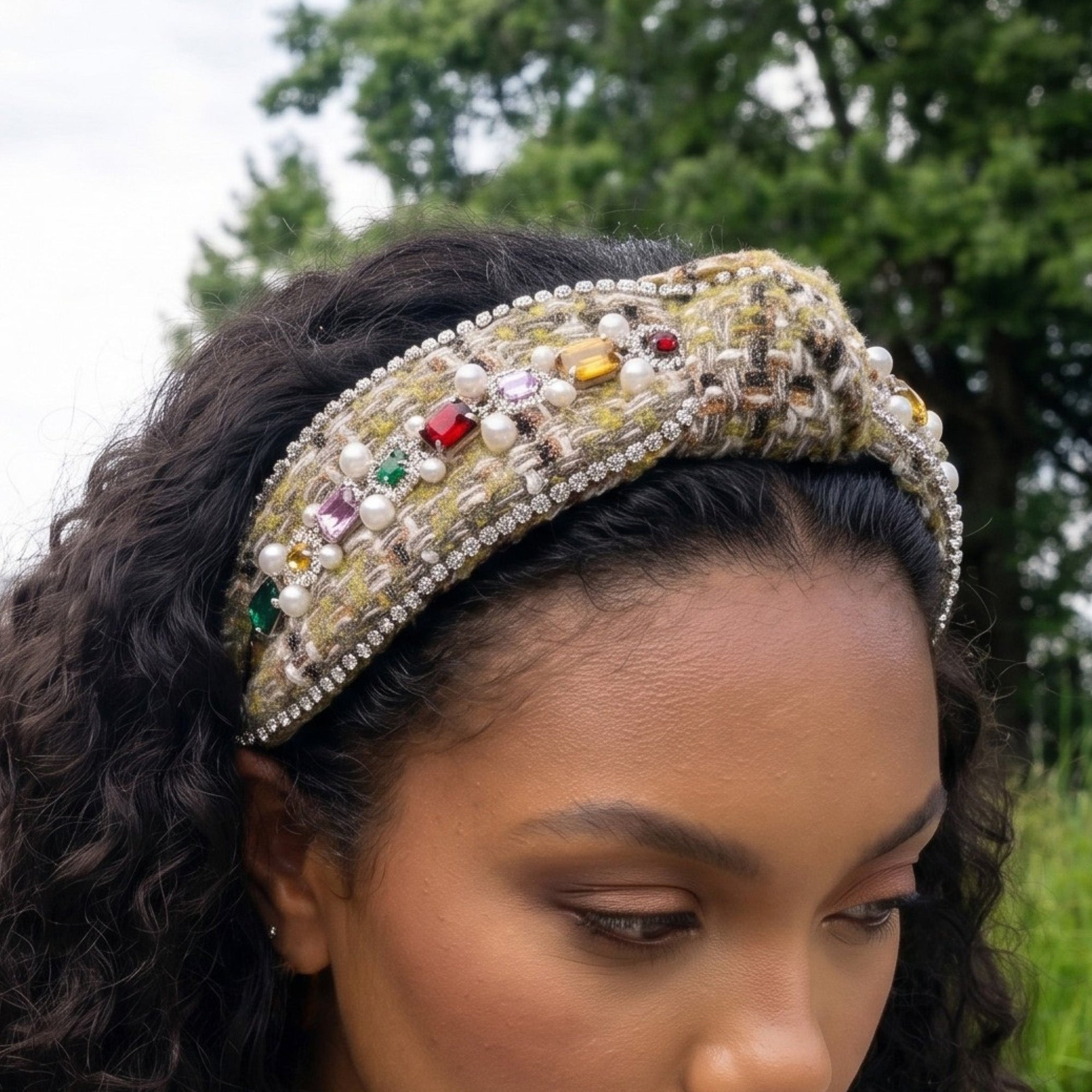 Claire Luxe Headband - Champagne,Headbands, Sassy Jones,