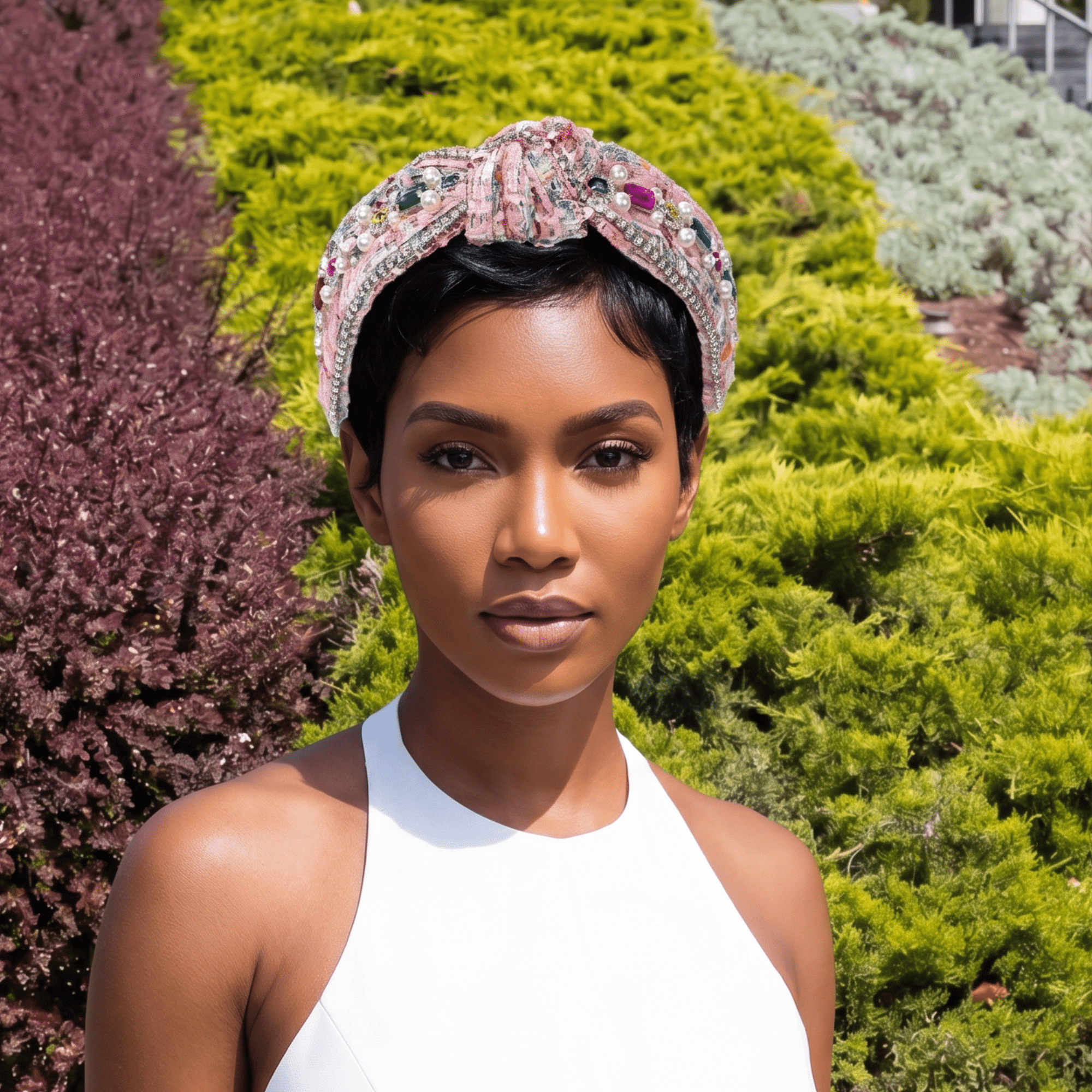 Claire Luxe Headband - Pink,Headbands, Sassy Jones,