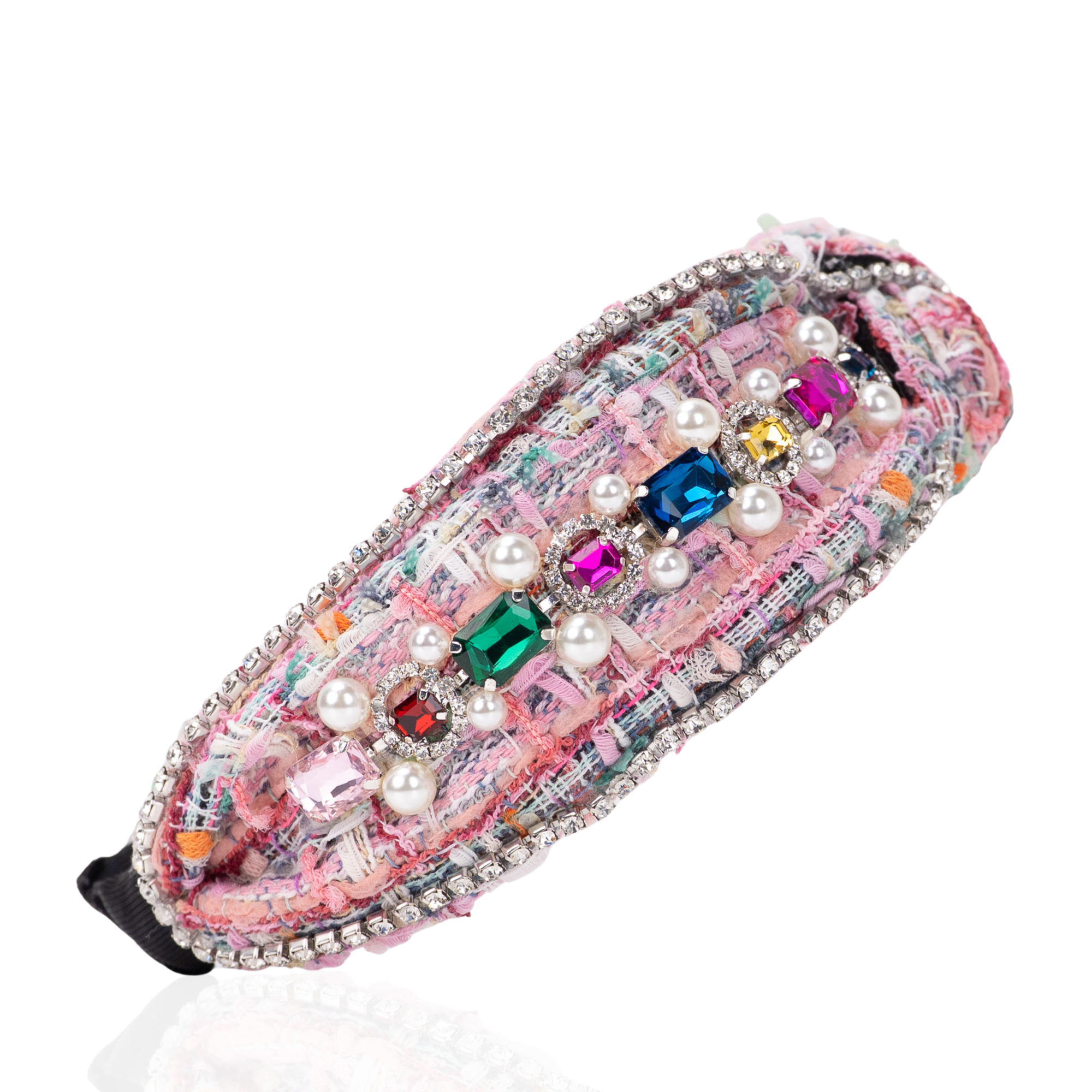 Claire Luxe Headband - Pink,Headbands, Sassy Jones,