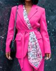 Confident Luxe Scarf 33" x 33" - Pink,Scarves, Sassy Jones,