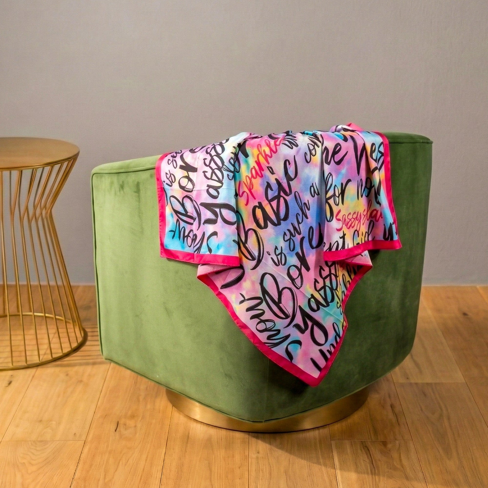 Confident Luxe Scarf 33" x 33" - Pink,Scarves, Sassy Jones,