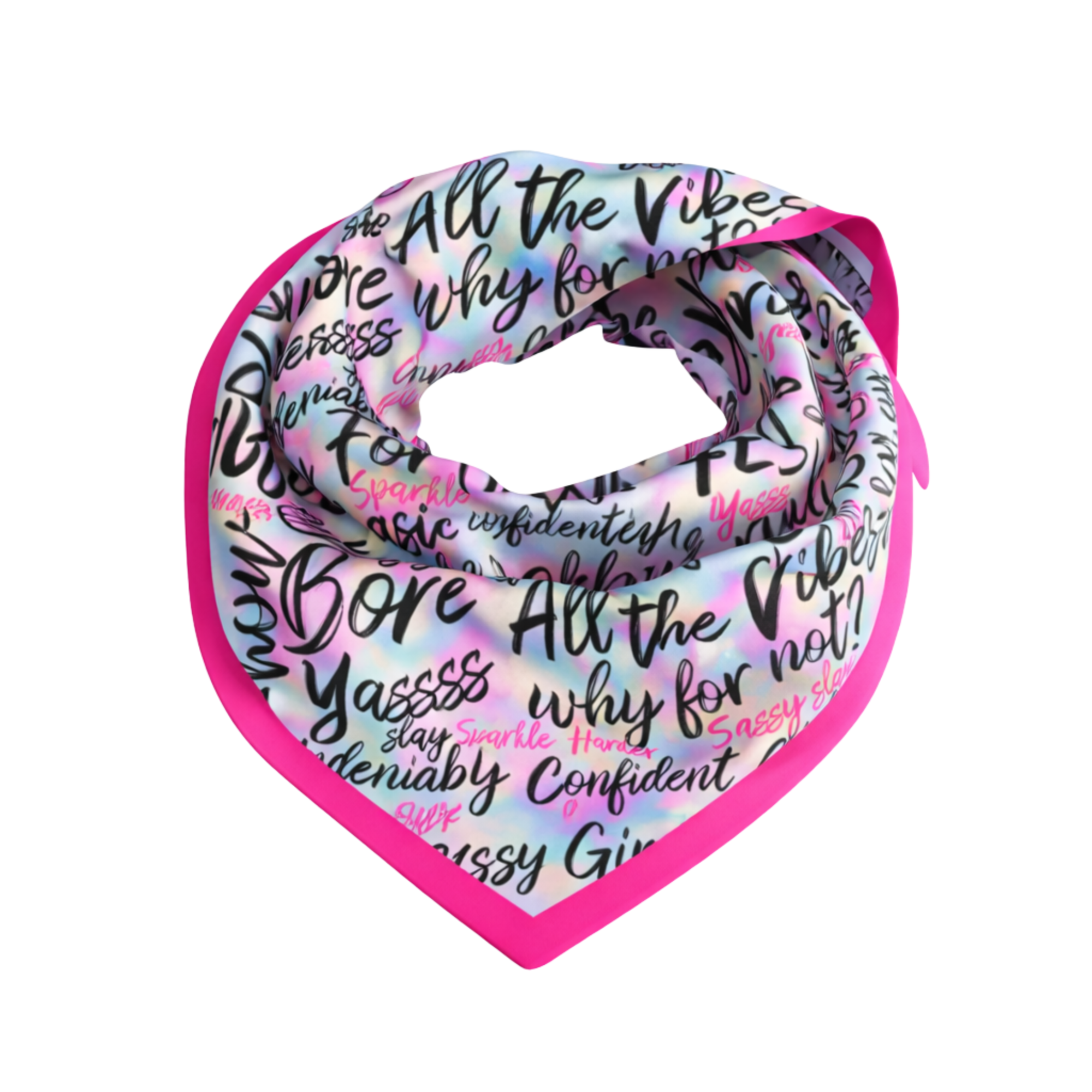 Confident Luxe Scarf 33" x 33" - Pink,Scarves, Sassy Jones,
