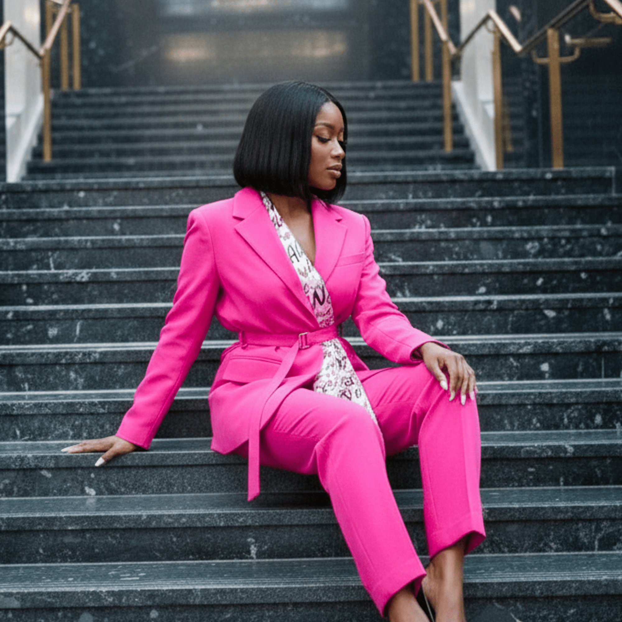 Confident Luxe Scarf 33" x 33" - Pink,Scarves, Sassy Jones,