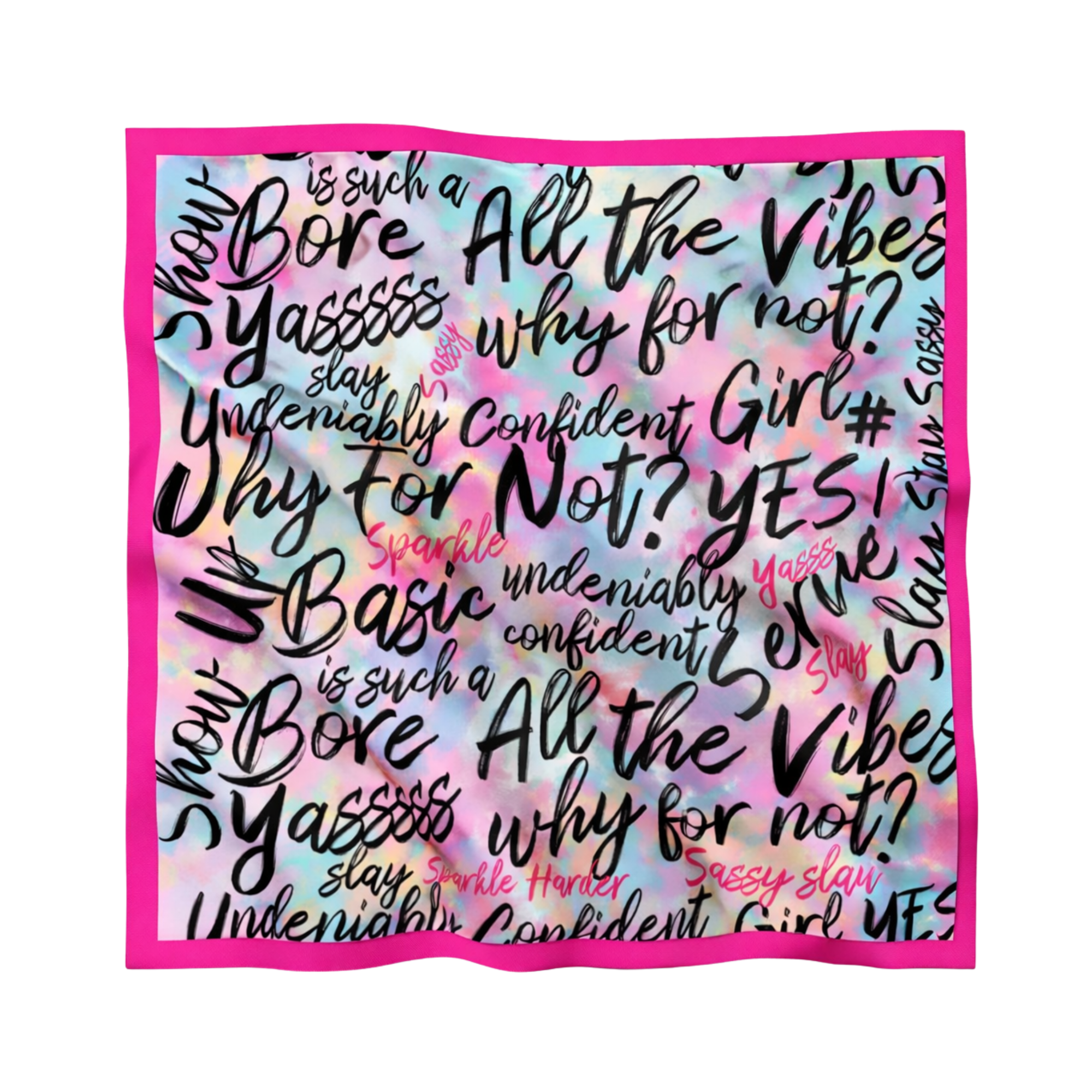 Confident Luxe Scarf 33" x 33" - Pink,Scarves, Sassy Jones,