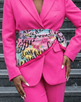 Confident Luxe Scarf 33" x 33" - Pink,Scarves, Sassy Jones,