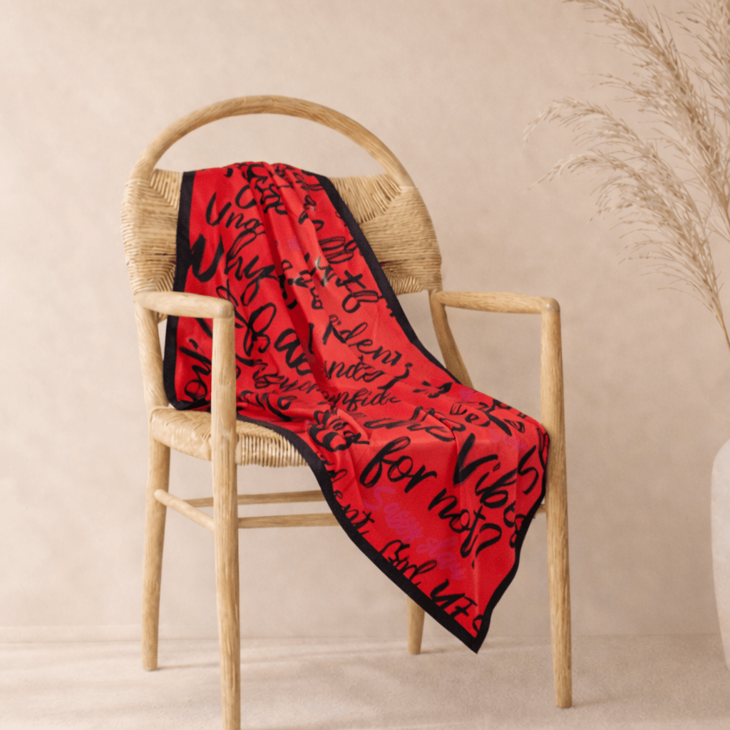 Confident Luxe Scarf 33" x 33" - Red,Scarves, Sassy Jones,