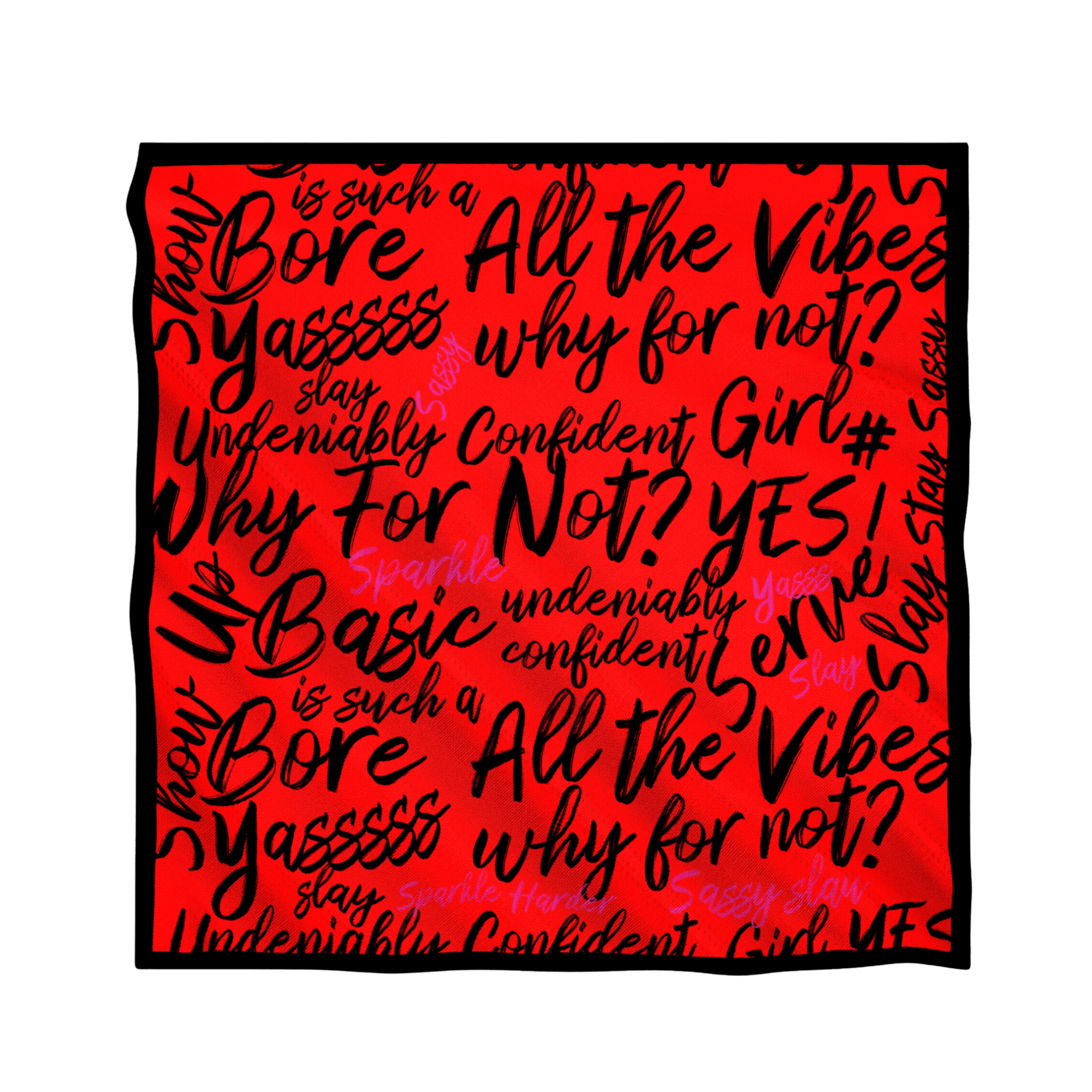 Confident Luxe Scarf 33" x 33" - Red,Scarves, Sassy Jones,