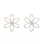 Daisy Dangles - Silver,Earrings, Sassy Jones, flower earrings