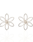 Daisy Dangles - Silver,Earrings, Sassy Jones, flower earrings