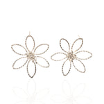 Daisy Dangles - Silver,Earrings, Sassy Jones, flower earrings