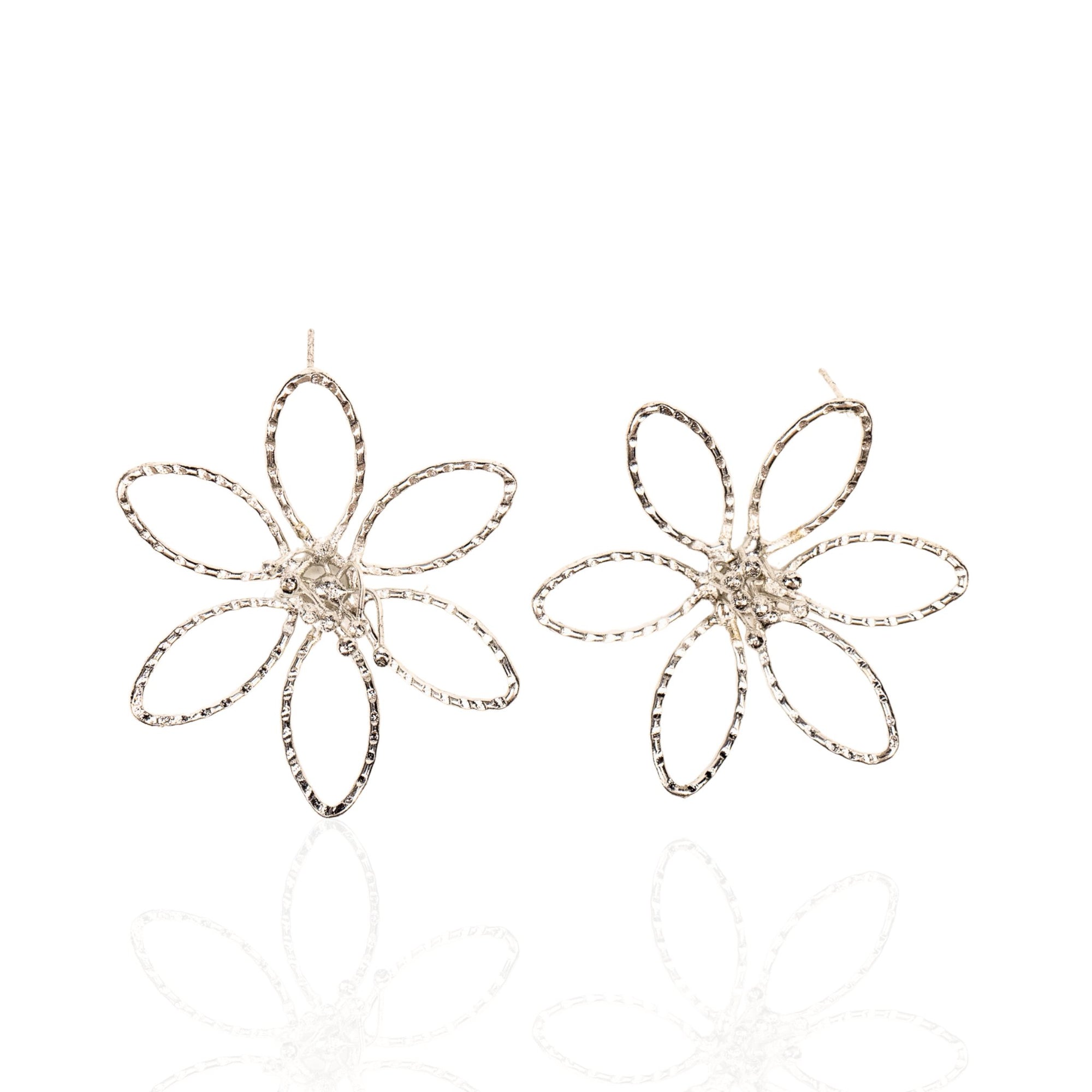 Daisy Dangles - Silver,Earrings, Sassy Jones, flower earrings