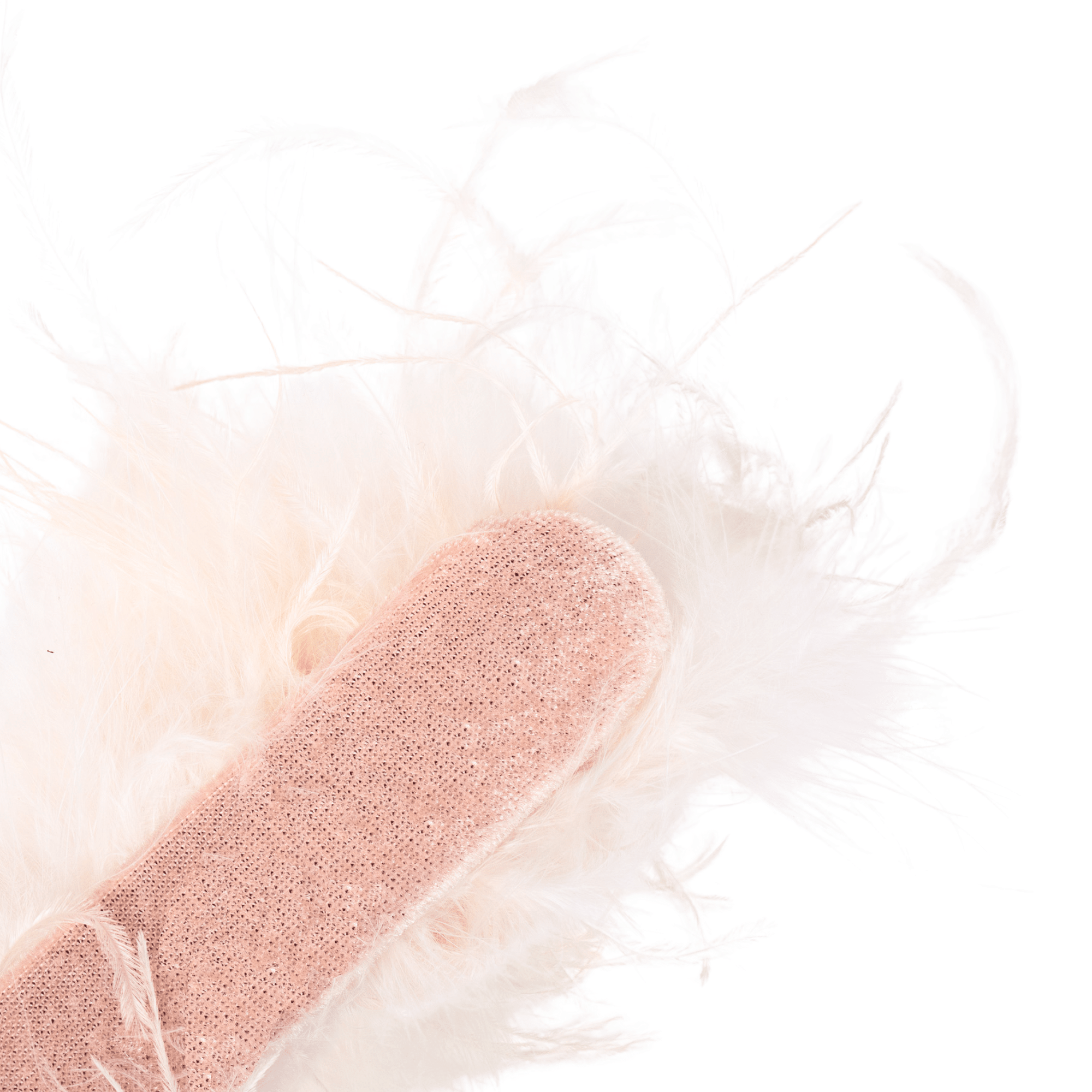 Dana Glam Adjustable Ostrich Feather Bracelet - Blush,Bracelets, Sassy Jones,