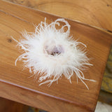 Dana Glam Adjustable Ostrich Feather Bracelet - Blush,Bracelets, Sassy Jones,