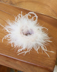 Dana Glam Adjustable Ostrich Feather Bracelet - Blush,Bracelets, Sassy Jones,