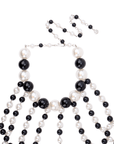 Diamonique Body Chain - B/W Pearl,Necklaces, Sassy Jones,