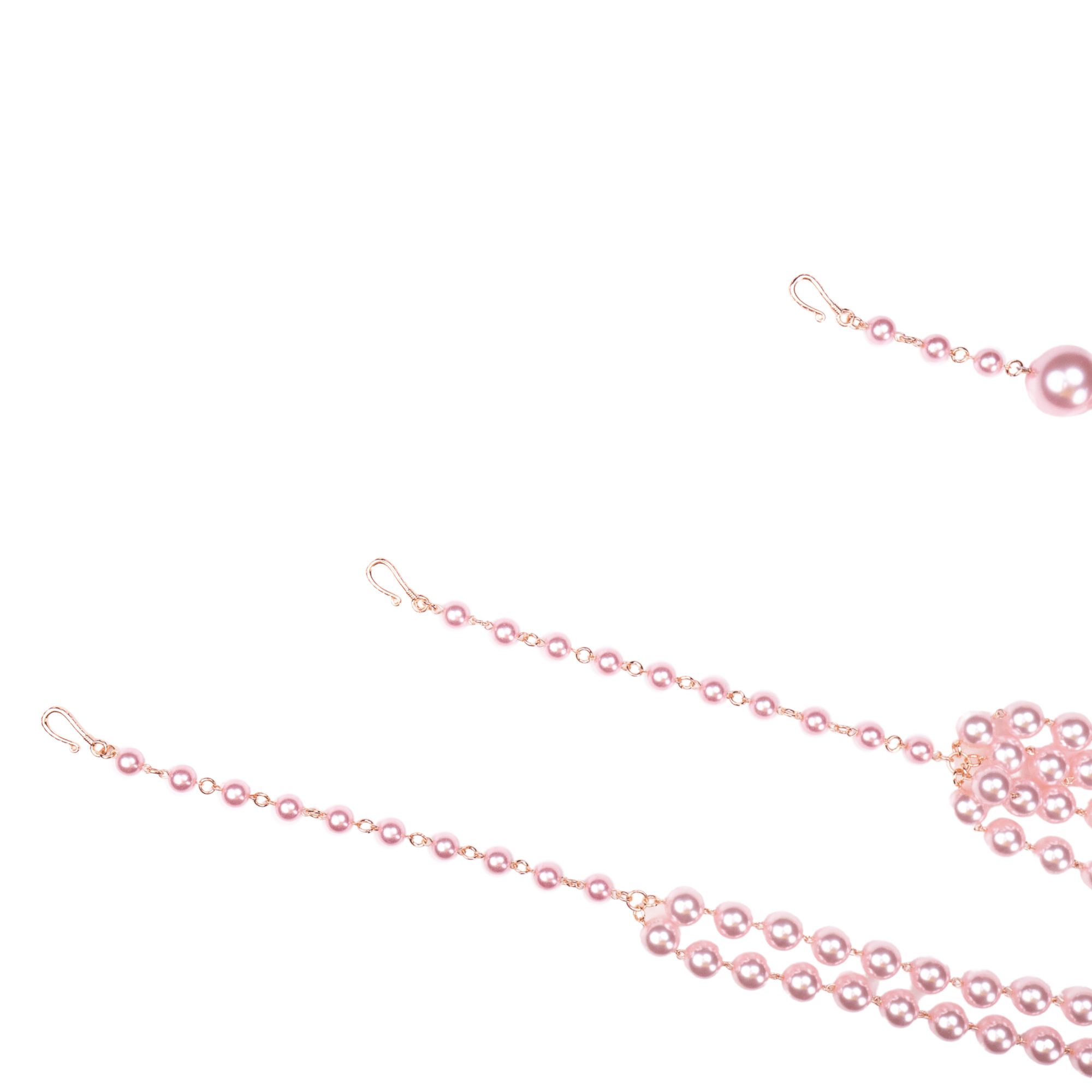 Diamonique Body Chain - Pink Pearl,Necklaces, Sassy Jones,