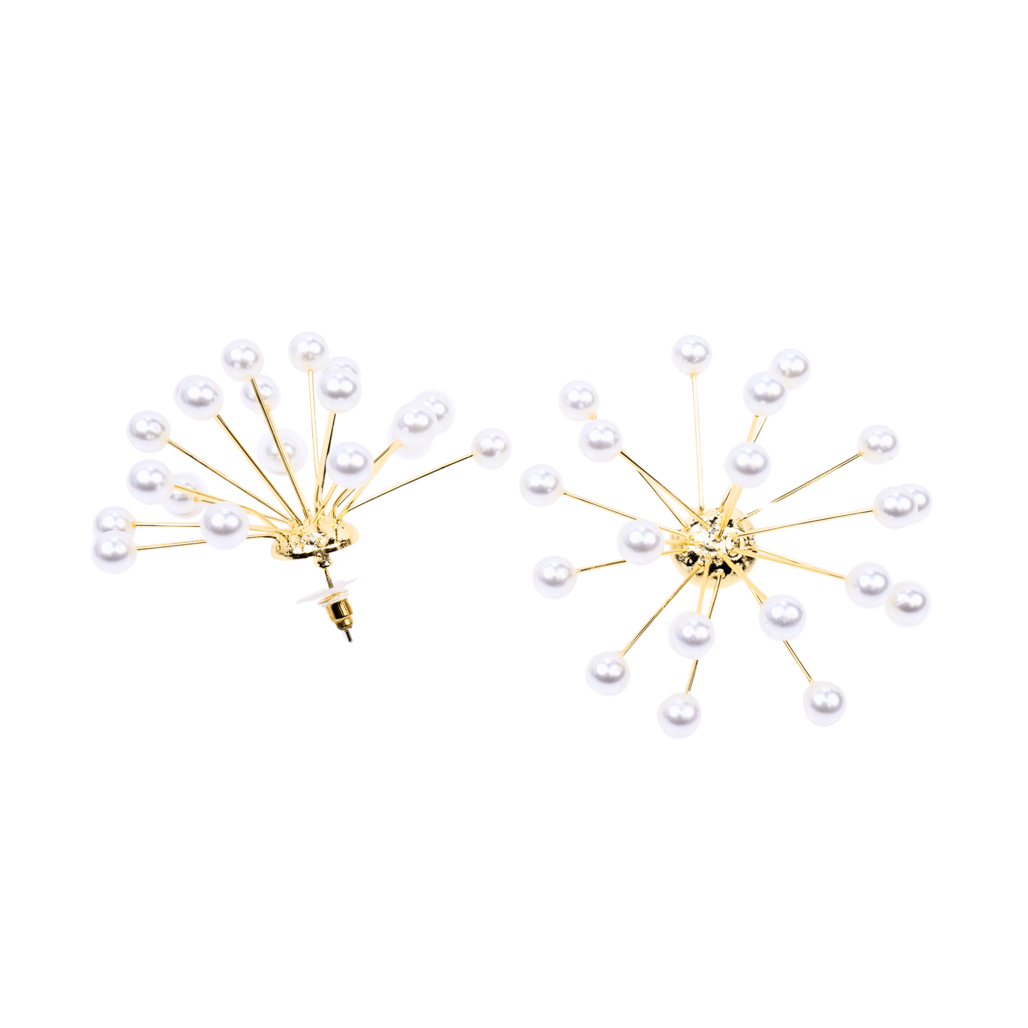 Diamonique Firework Earrings - White Pearl,Earrings, Sassy Jones,