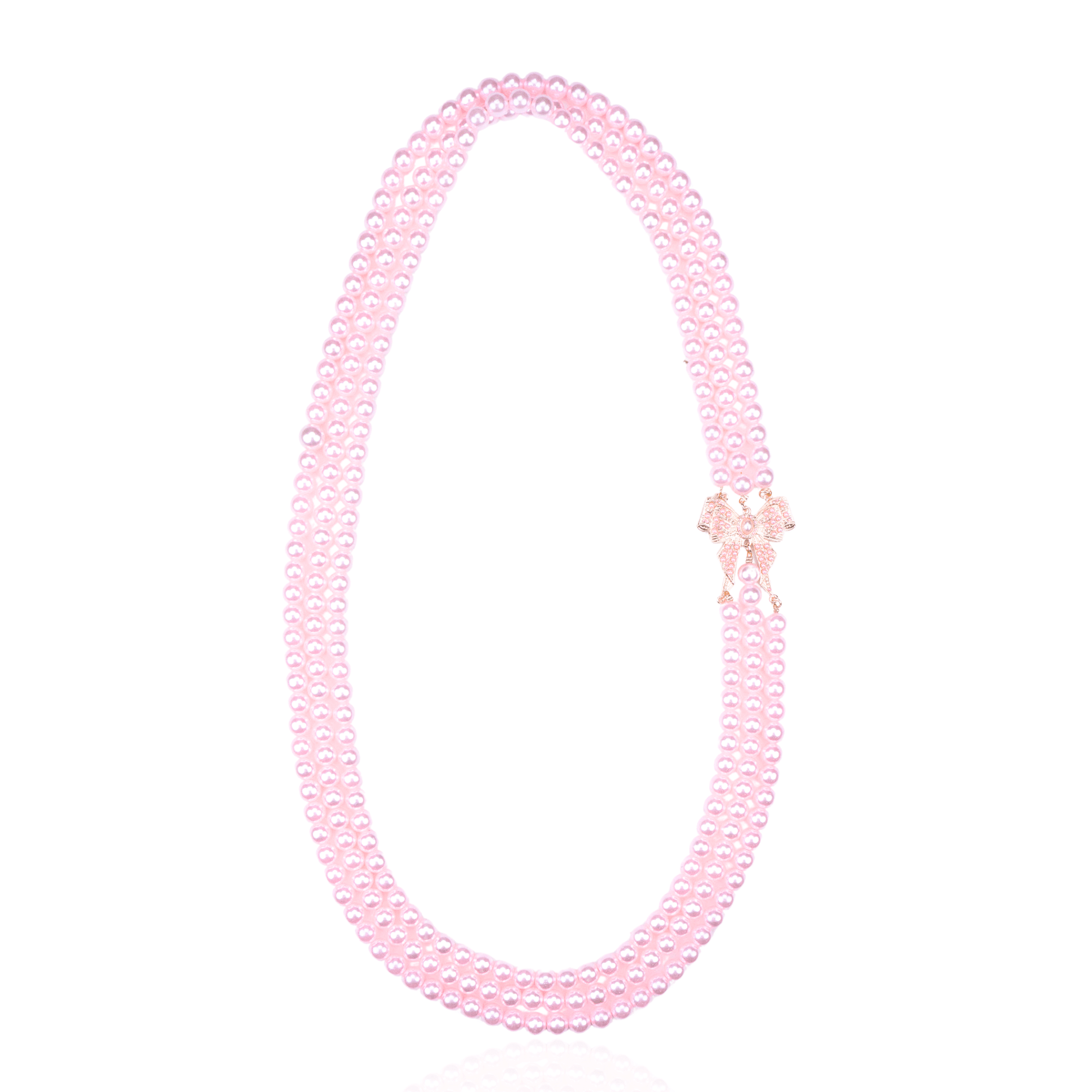 Diamonique Long Dress Chain - Pink Pearl,Necklaces, Sassy Jones,