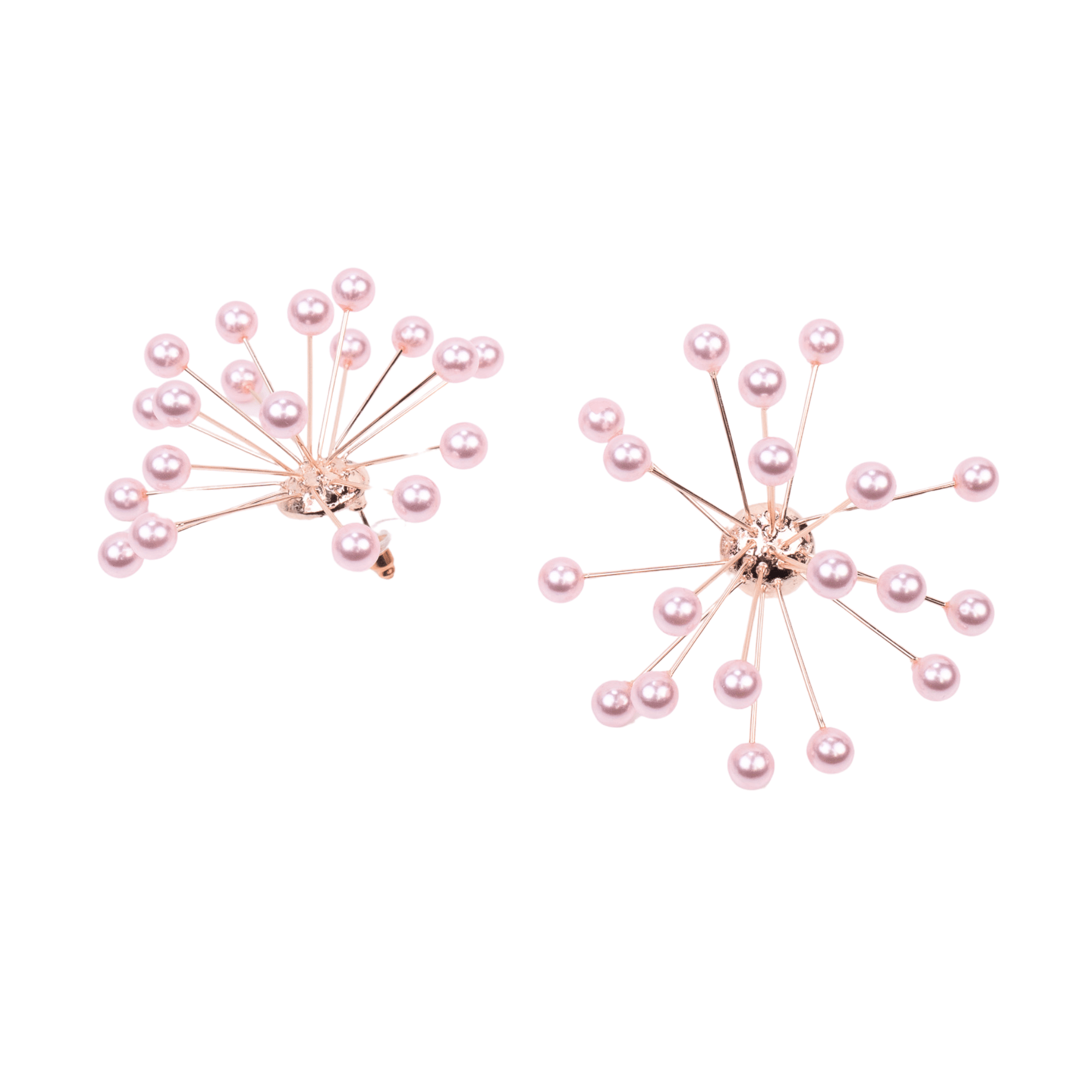 Diamonique Pearl Firework Earrings - Pink,Earrings, Sassy Jones,