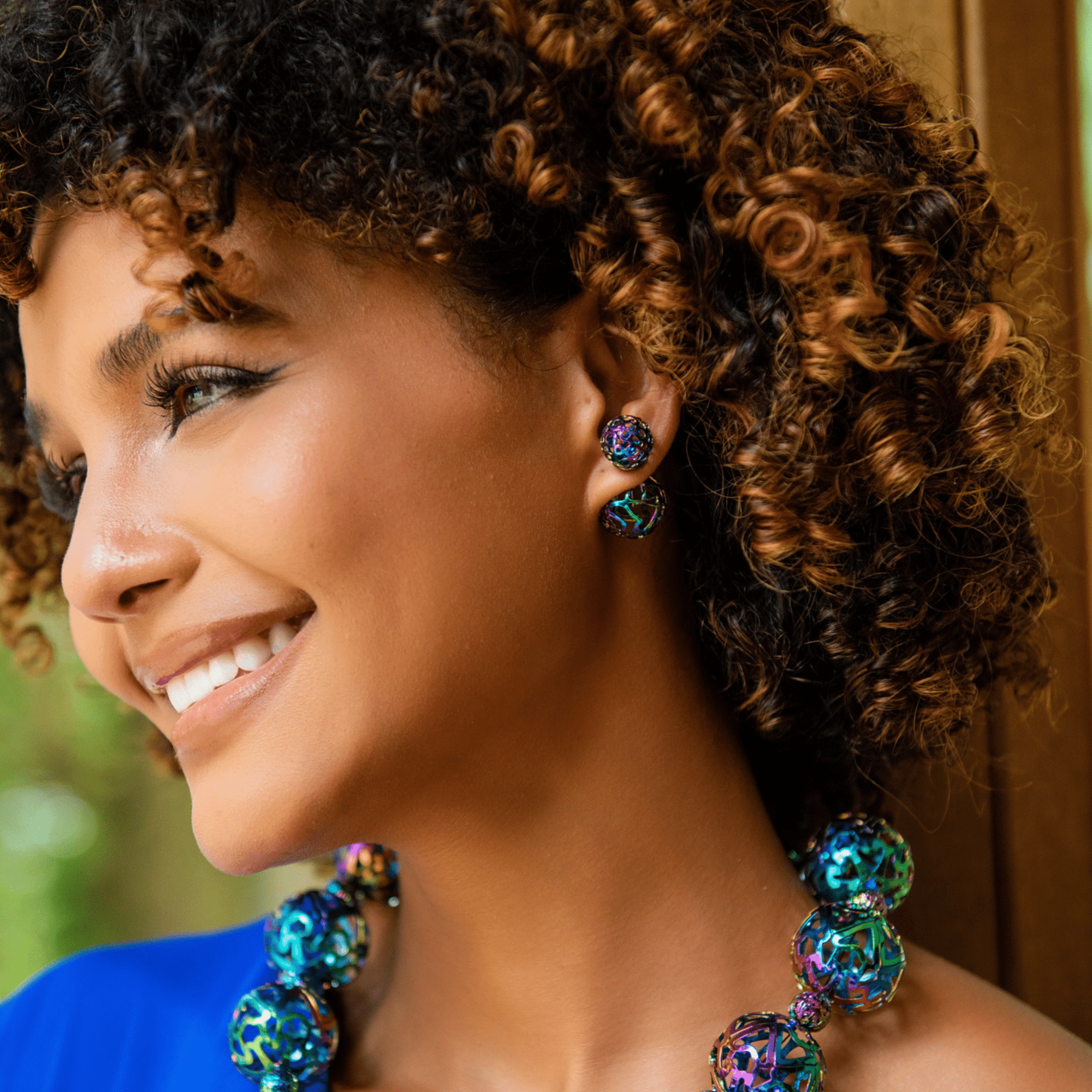 rainbow double stud earrings, rainbow filigree stud earrings, rainbow double stud filigree earrings, colorful double stud earrings, crystal rainbow double studs, dainty rainbow double stud earrings, designer rainbow filigree studs, womens rainbow double stud earrings, unique rainbow filigree earrings, luxury rainbow double stud earrings